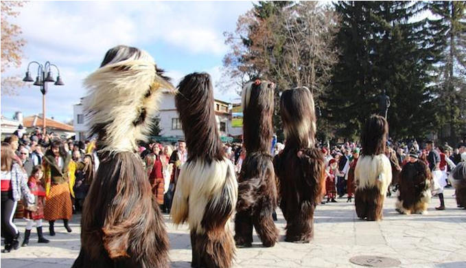 Traditional Kukericarnival in the town of Bansko